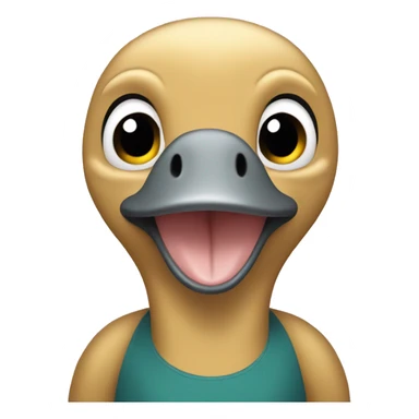 Blonde platypus with a buzz cut sticker