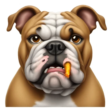 Xl bulldog smoking sticker