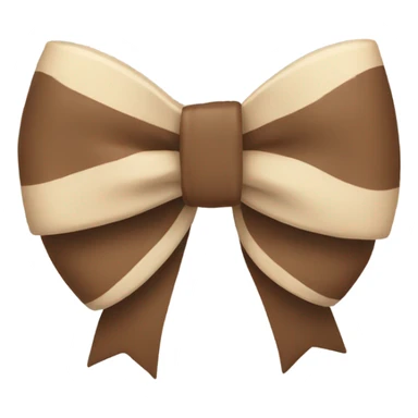 brown bow with beige star sticker