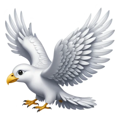 Double side white wing sticker