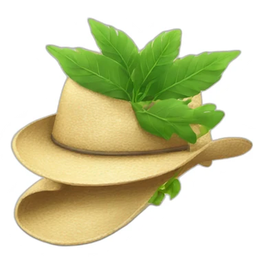 Student hat, plants, biology, nature sticker