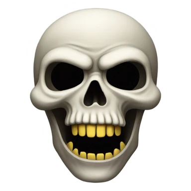 Scary skull sticker