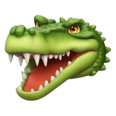 crocodile red with anger sticker