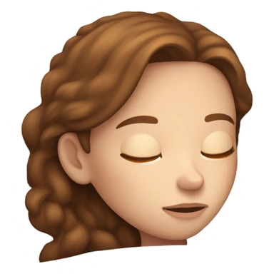 White girl with frekles Brown hair sleeping peacfully  sticker