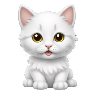kitten white pretty sticker