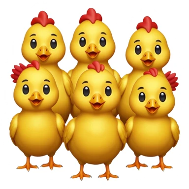 chicken 3d imoji count 100 transparent sticker