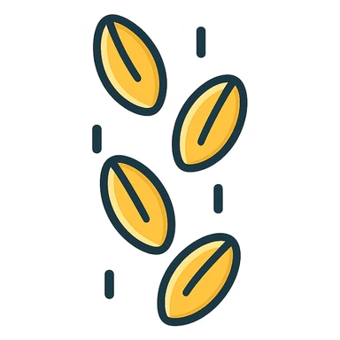 oat flakes falling from top to bottom sticker