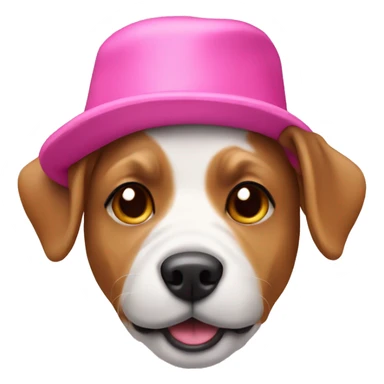 dog with pink hats  sticker