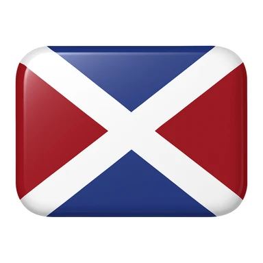 Convert this flag image into an emoji-style flag, keeping the original colors and design, with a glossy, rounded emoji look sticker