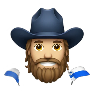 cowboy with Scotland flag sticker