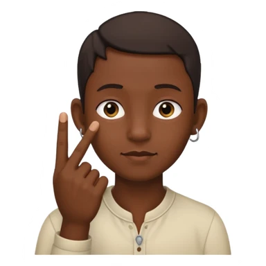 👧🏾👂🏾🤏🏾 tugging one ear sticker