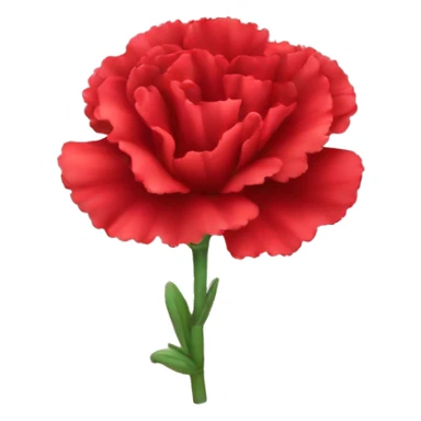 red Carnation flower sticker