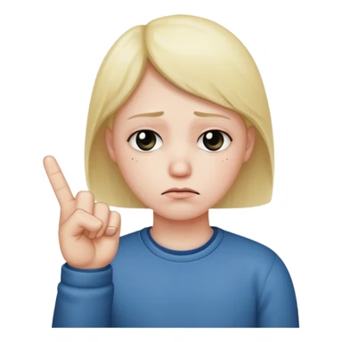 Sad face that’s doing the middle finger sticker