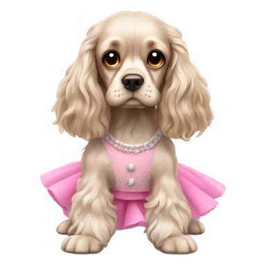 Cocker spaniel in a tutu sticker