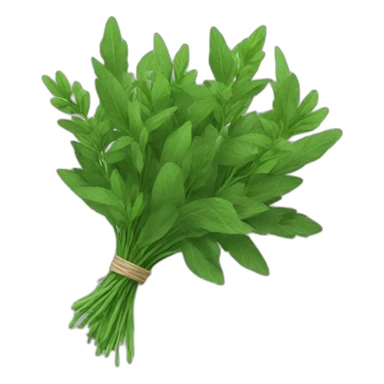 bouquet of green herbs sticker