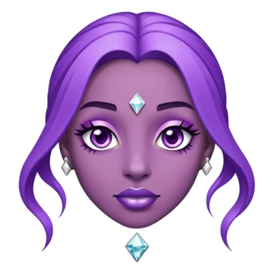 Purple face with diamond grills sticker