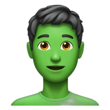 default emojis green skin sticker