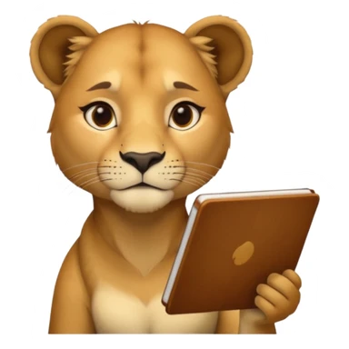 lioness teaching sticker
