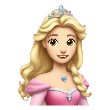 Princess Aurora with tiara  sticker