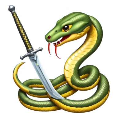 sword killing snake sticker