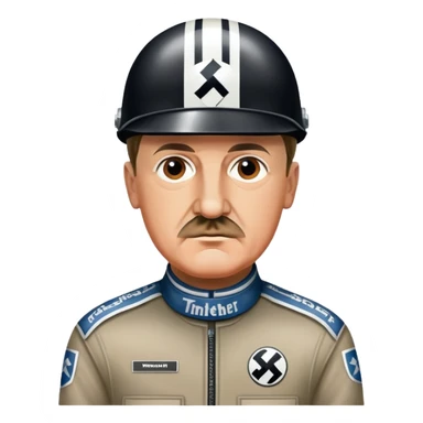 Adolf Hitler as a NASCAR racer sticker