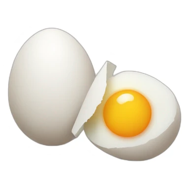 two eggs one broken sticker