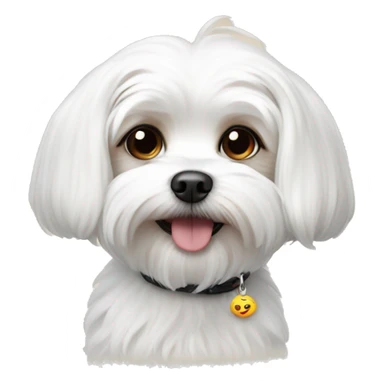 Maltese with Cannes small dog   sticker