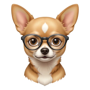 Chihuahua with cool eyeglasses  sticker