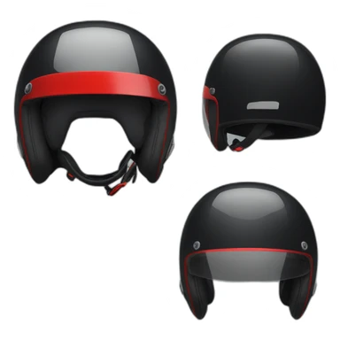 black karting helmet with red visor sticker