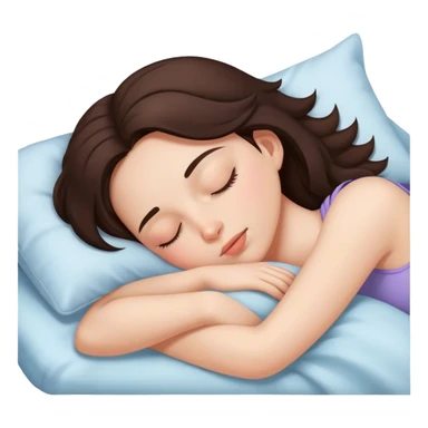 Brunette girl sleepin sticker