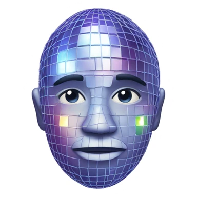 a man's head in the form of a disco ball





 sticker