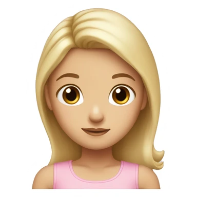 Cute girl with blonde on the bottom of her hair and brunette on the top with the brown eyes and the bow in the side and a pink top sticker