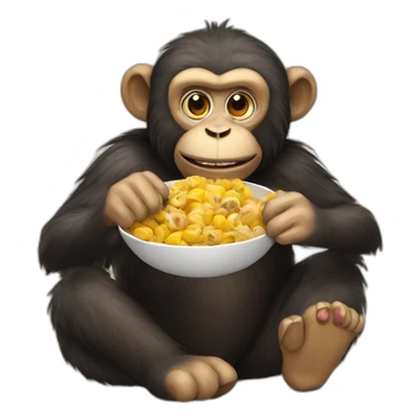 Big monkey eat cat sticker