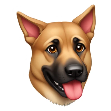 German Shepard like boxer with red gloves  sticker