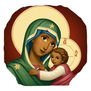 Theotokos orthodox icon sticker