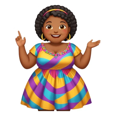 Fat black girl singing  sticker