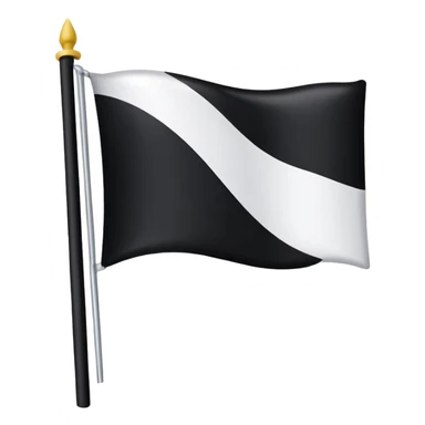 White flag with a black flag inside with a another white flag inside sticker