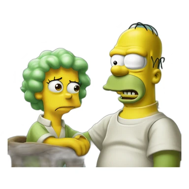 Homer Simpsons et yoda sticker