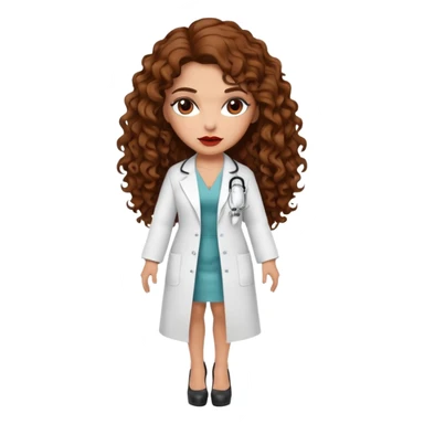 Sensual Spanish Lilith core evil surgeon.hair is brown long and  curly with 7 inch platform heels.she is a  Surgeon that works for the cartel sticker