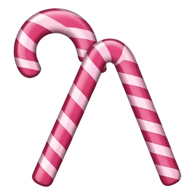 Red and pink candy cane sticker