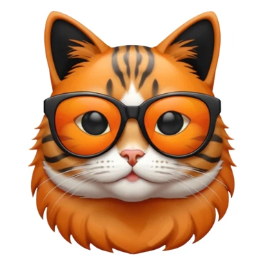 Cat wearing sunglasses sticker