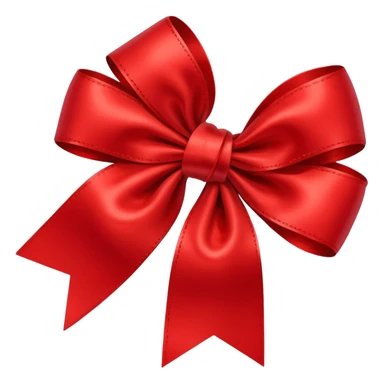 Red gift bow sticker