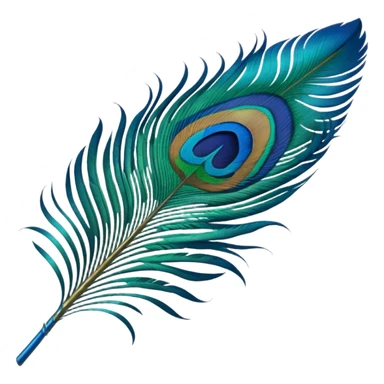 Single Peacock feather sticker