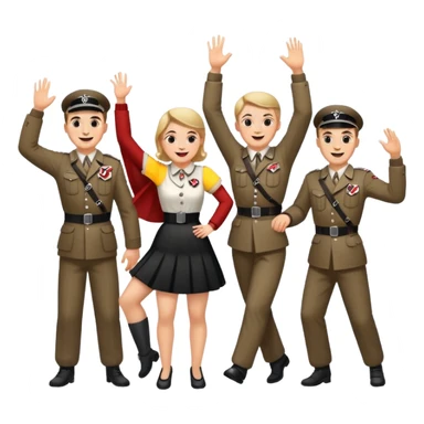 Nazis dancing sticker