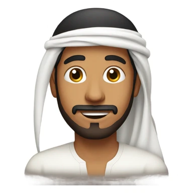 Arab man with a coconut sticker