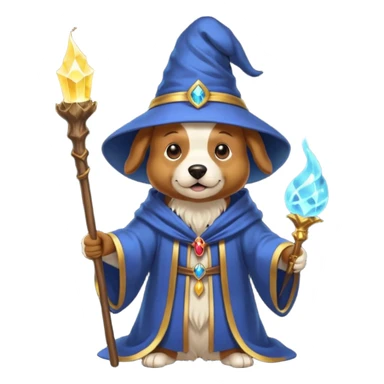 Dog wizard sticker