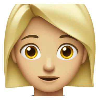 Blonde girl with disgusted face sticker