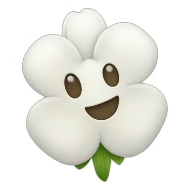 flowers with white heart sticker