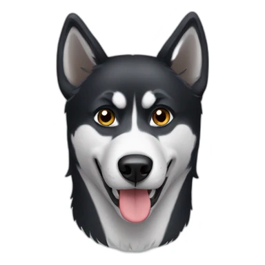 black husky sticker