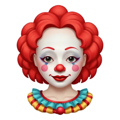 female clown sleeping eyes closed sticker
